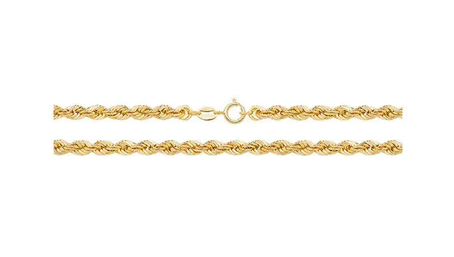 Rope Bracelet For Women 9ct Yellow Gold | Shop Online Sarraf Jewellers - Sarraf Jewellers