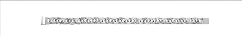Silver Cast Anchor Link Bracelet Mens CZ Simulated Diamond Design | Shop Online Sarraf Jewellers UK - Sarraf Jewellers