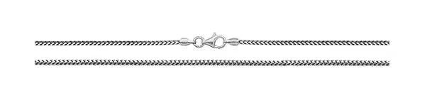 Silver Franco Chain V-Cut Design Rhodium Plated Necklace UK Hallmarked | Shop Online Sarraf Jewellers UK - Sarraf Jewellers