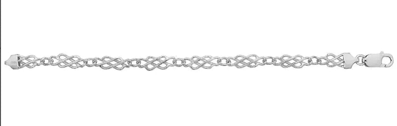 Silver Ladies Celtic Bracelet Plain Design | Shop Online Sarraf Jewellers UK - Sarraf Jewellers