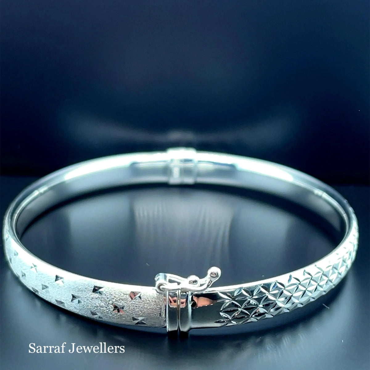 925 Silver Ladies Hinged Bangles Collection | Sarraf Jewellers UK