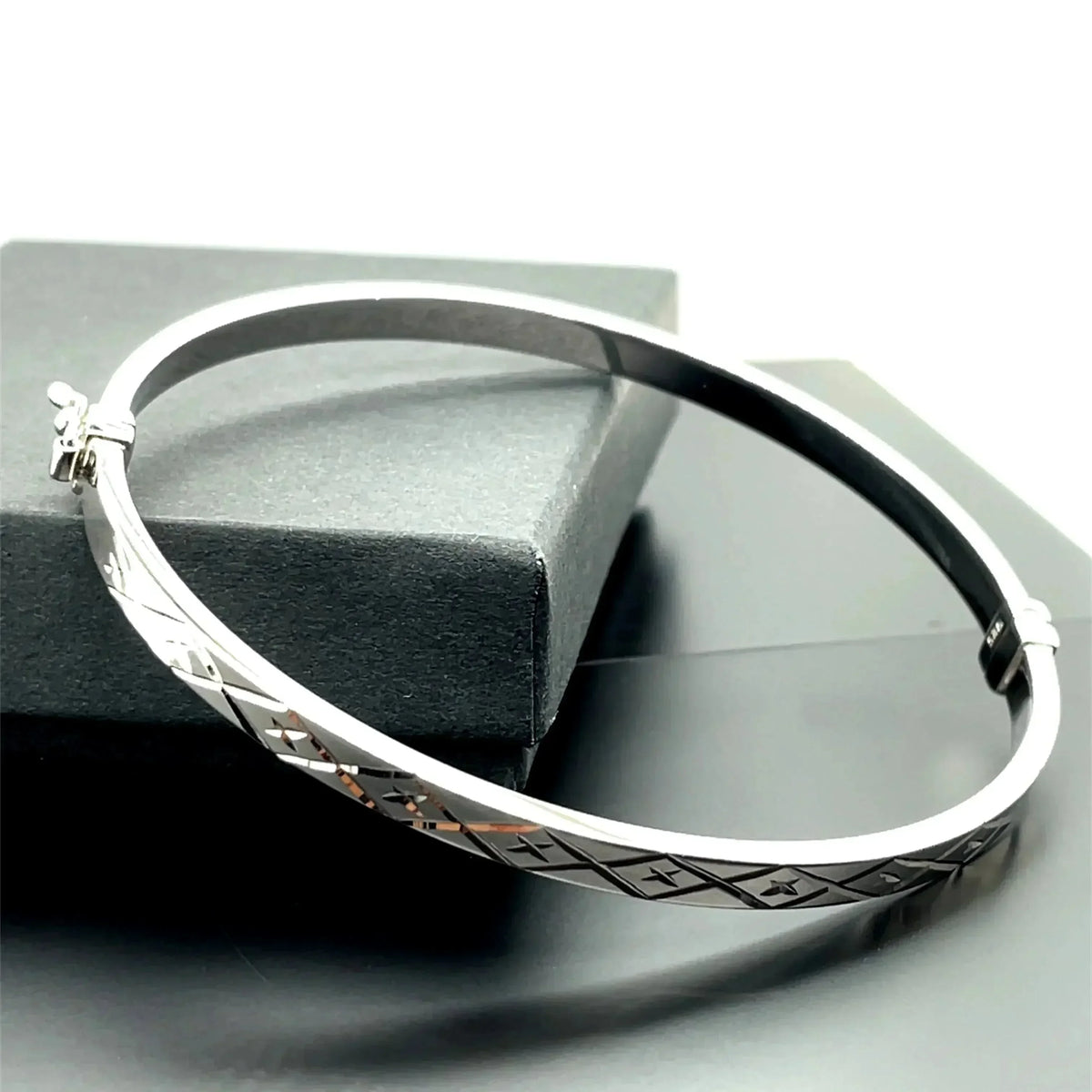 925 Silver Ladies Hinged Bangles Collection | Sarraf Jewellers UK