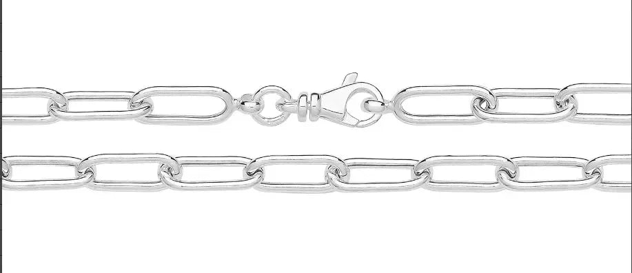 silver-plain-design-paperclip-link-chain-or-shop-online-sarraf-jewellers-uk-1 - Sarraf Jewellers