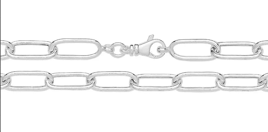 silver-plain-paperclip-thick-chain-or-shop-online-sarraf-jewellers-uk-1 - Sarraf Jewellers
