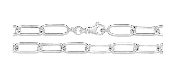 silver-plain-paperclip-thick-chain-or-shop-online-sarraf-jewellers-uk-2 - Sarraf Jewellers