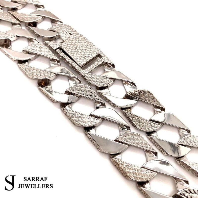 925 Sterling Silver DIAMOND CUT CHAIN Necklace BOMBE Mens Ladies BRAND NEW - Sarraf Jewellers