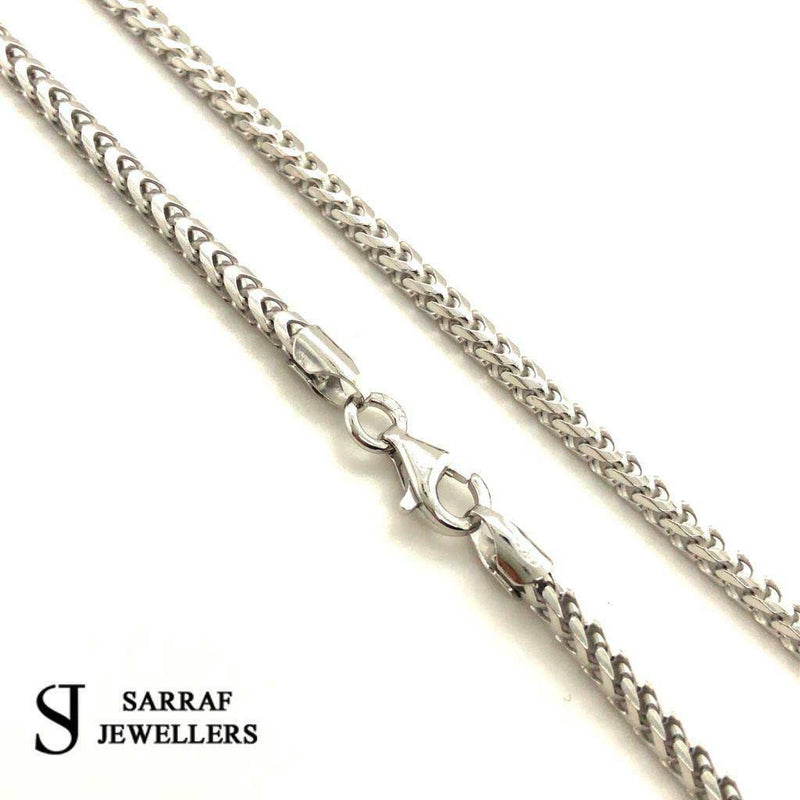925 Sterling Silver Solid Ladies Mens FRANCO NECKLACE CHAIN ALL SIZES NEW 2MM - Sarraf Jewellers