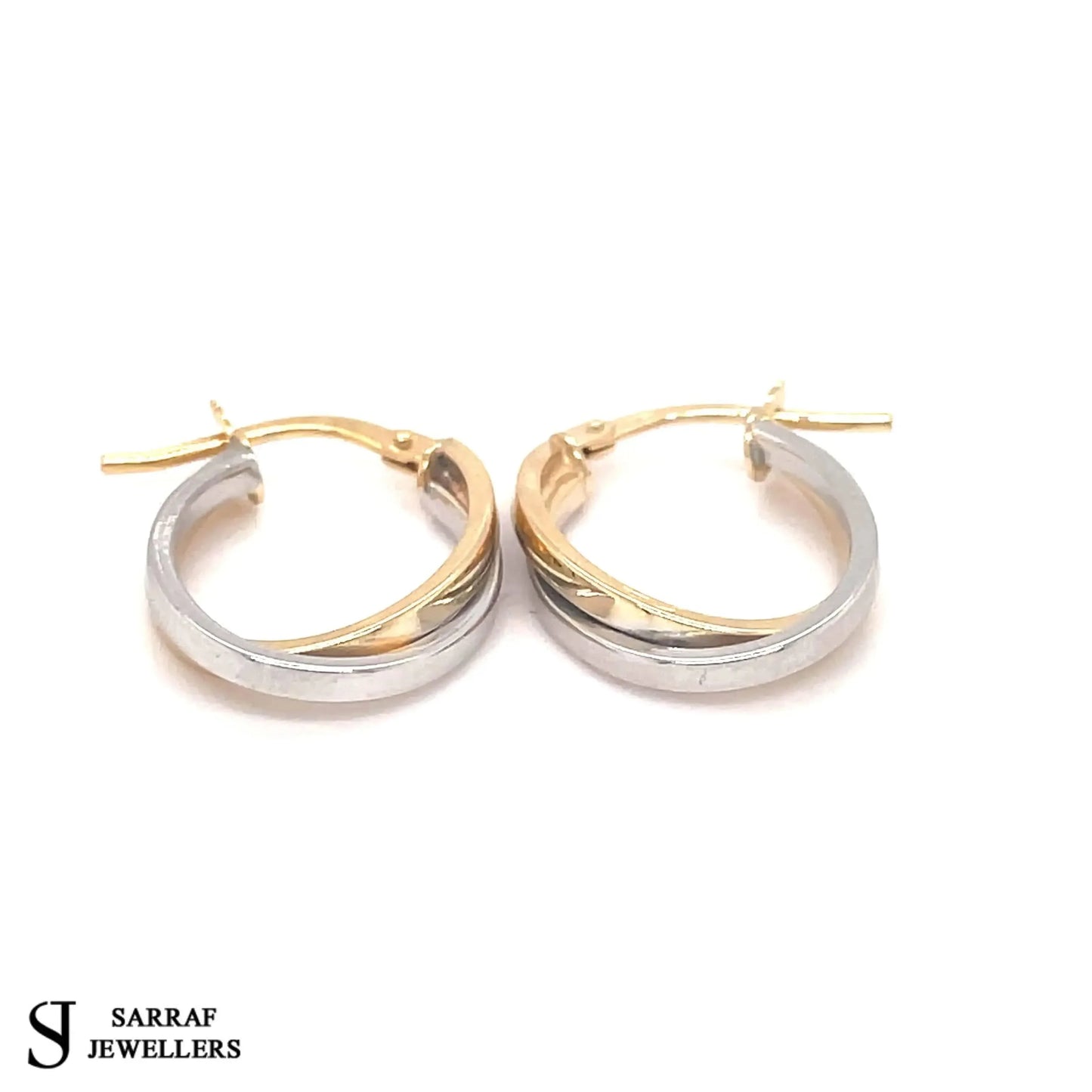 9ct-oval-yellow-white-gold-and-rose-white-gold-double-color-hoop-earrings-uk-hallmarked-or-shop-online-sarraf-jewellers-uk-3 - Sarraf Jewellers