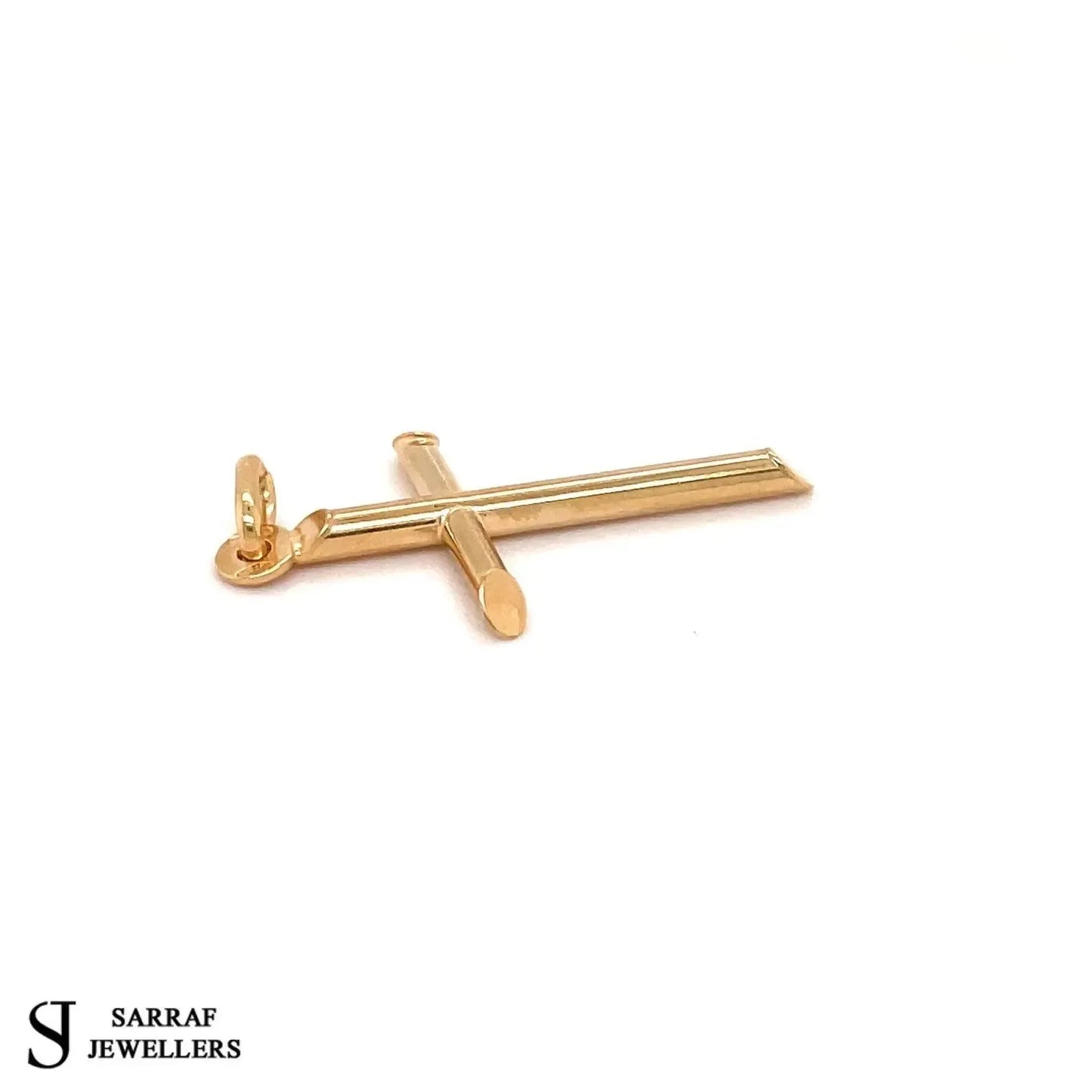 9ct-yellow-gold-classy-plain-cross-uk-hallmarked-or-shop-online-sarraf-jewellers-uk-1 - Sarraf Jewellers