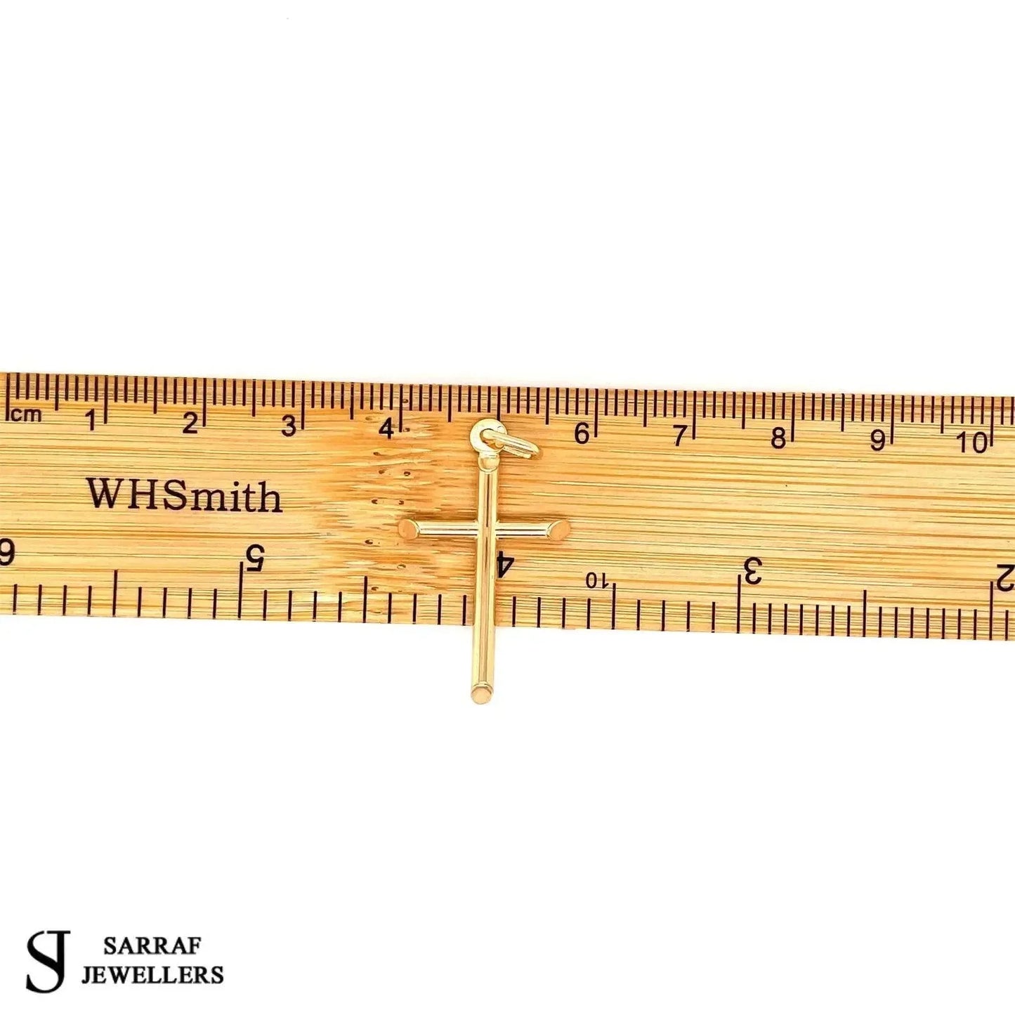 9ct-yellow-gold-classy-plain-cross-uk-hallmarked-or-shop-online-sarraf-jewellers-uk-4 - Sarraf Jewellers