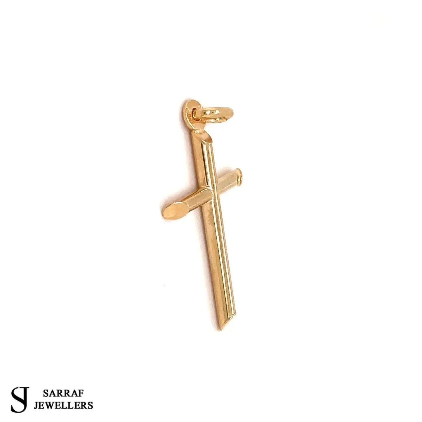 9ct-yellow-gold-classy-plain-cross-uk-hallmarked-or-shop-online-sarraf-jewellers-uk-6 - Sarraf Jewellers