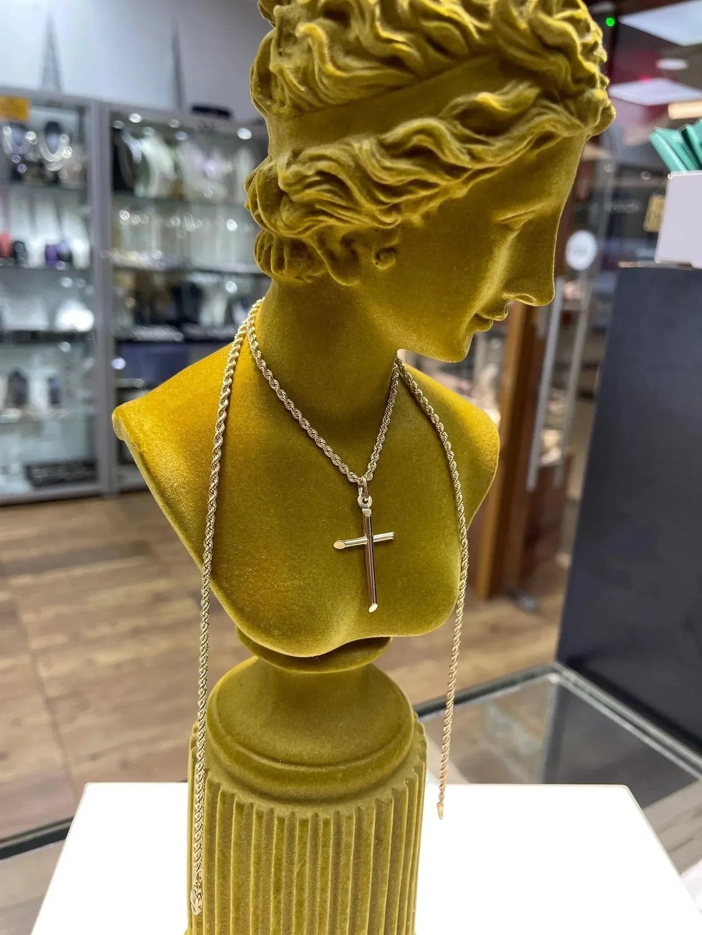 9ct-yellow-gold-classy-plain-cross-uk-hallmarked-or-shop-online-sarraf-jewellers-uk-7 - Sarraf Jewellers