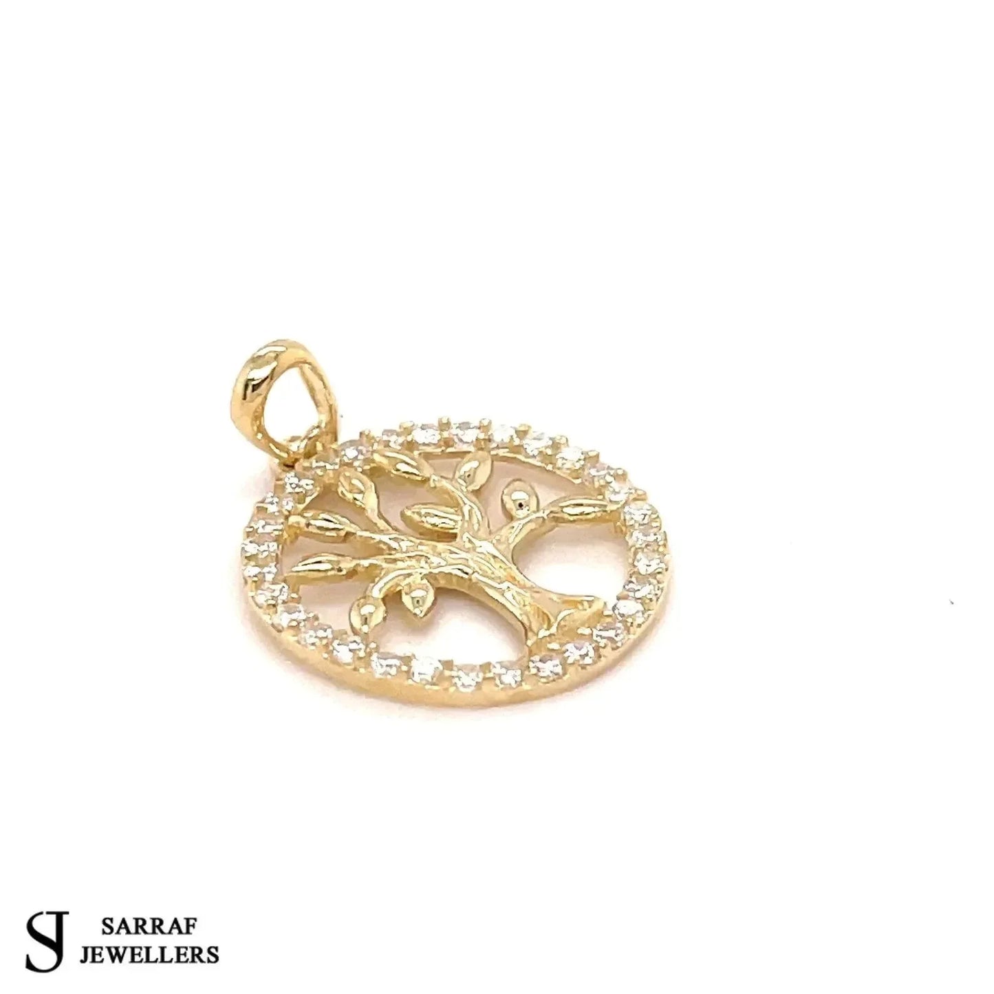 9ct-yellow-gold-cz-simulated-diamond-tree-of-life-charm-pendant-uk-hallmarked-or-shop-online-sarraf-jewellers-uk-2 - Sarraf Jewellers