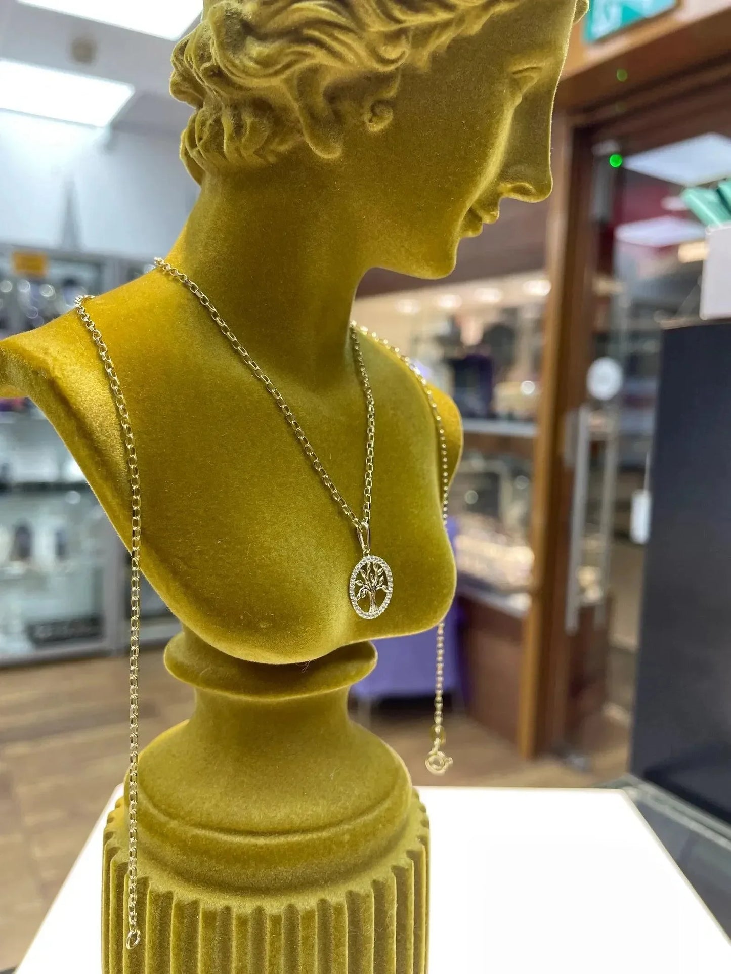 9ct-yellow-gold-cz-simulated-diamond-tree-of-life-charm-pendant-uk-hallmarked-or-shop-online-sarraf-jewellers-uk-3 - Sarraf Jewellers