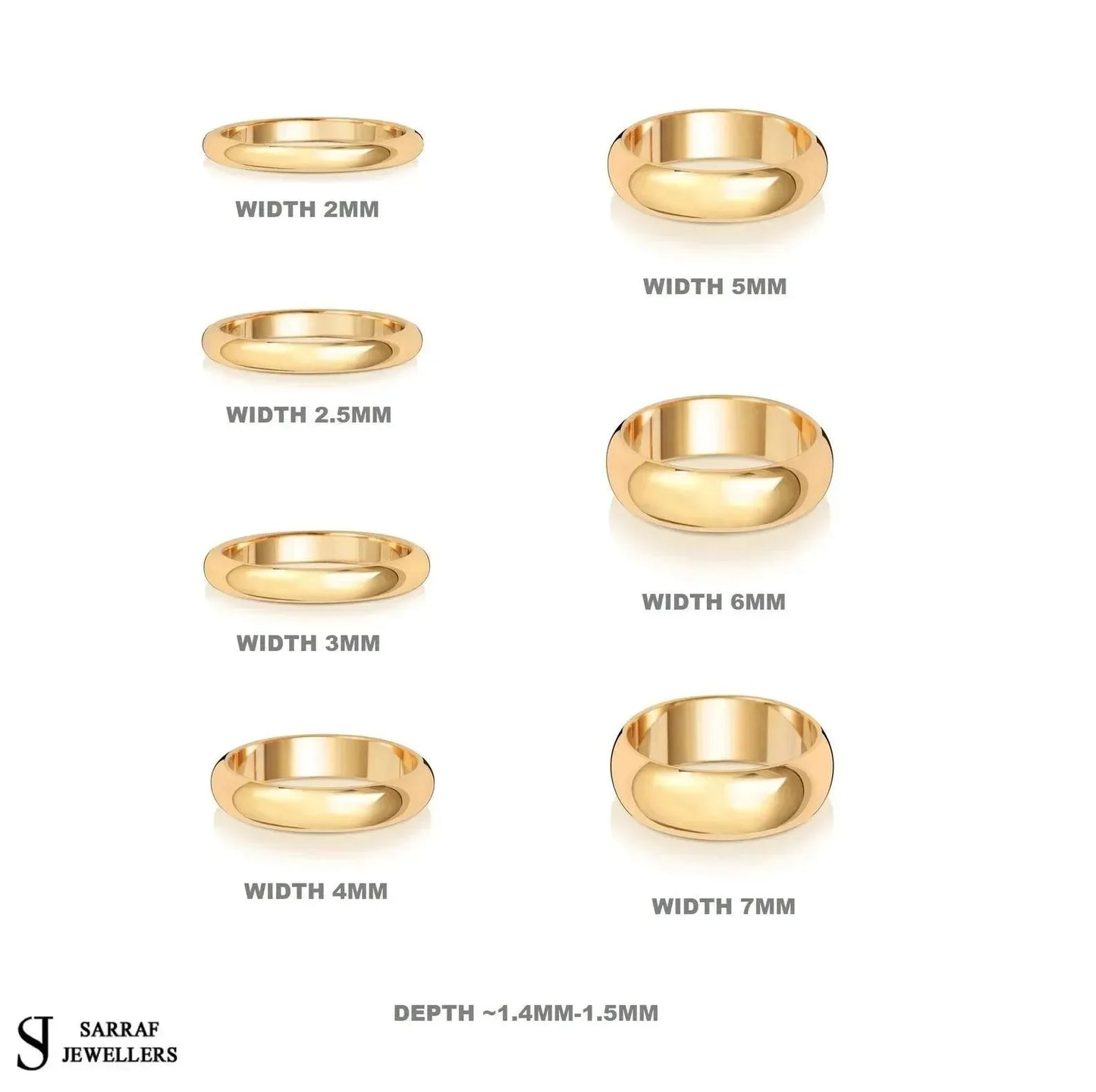 9ct-yellow-gold-d-shape-wedding-band-ring-2mm-to-7mm-or-shop-online-sarraf-jewellers-uk-2 - Sarraf Jewellers