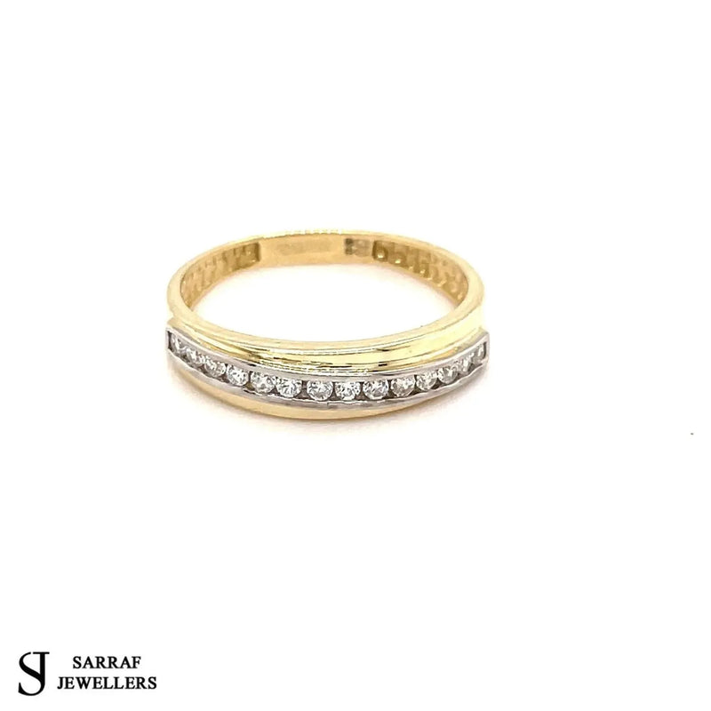 9ct Yellow Gold Eternity, Wedding Ring, Ladies Gold Ring, Gold Ring, Solitaire Engagment Ring, Gifts for her, Gifts for Mum - Sarraf Jewellers