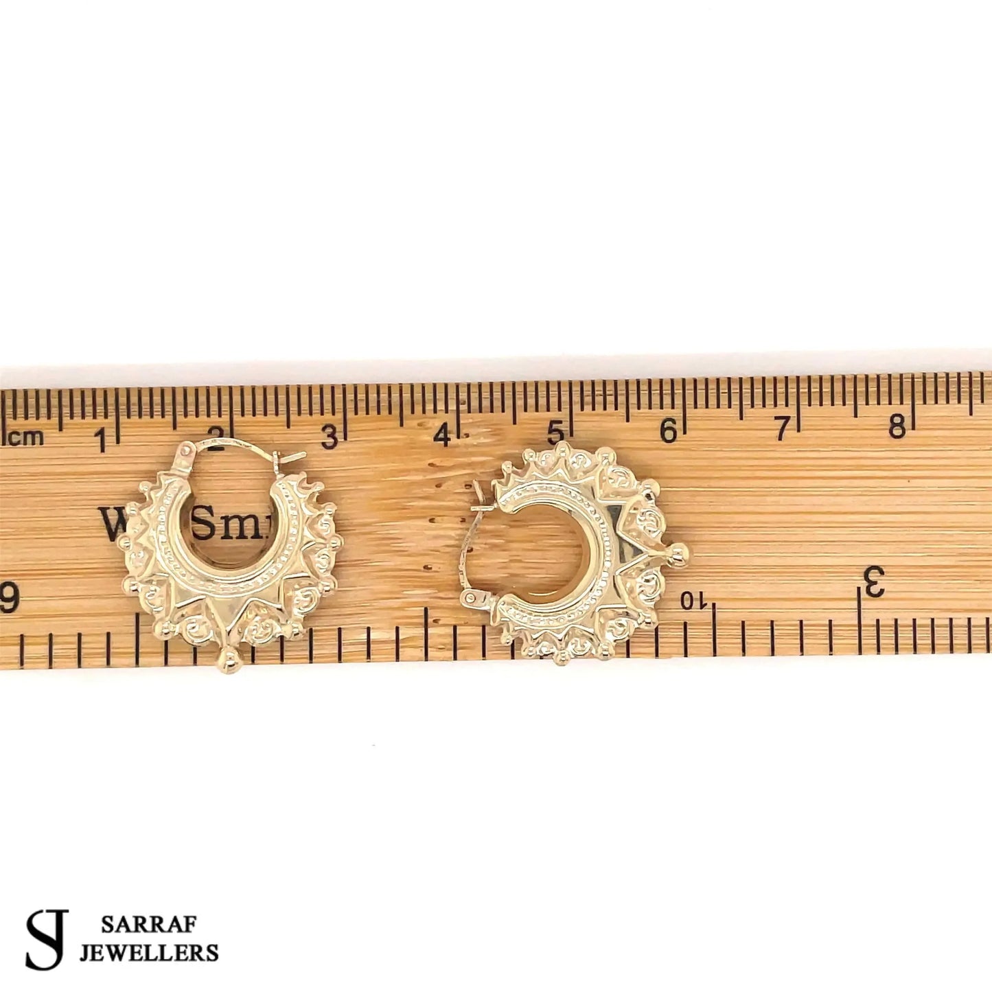9ct-yellow-gold-ladies-plain-victorian-creole-earring-uk-hallmarked-or-shop-online-sarraf-jewellers-uk-6 - Sarraf Jewellers