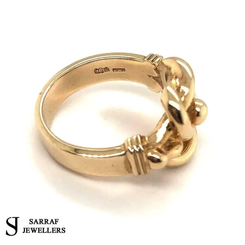 9CT YELLOW GOLD MEN'S KNOT RING CLASSIC MENS DESIGN DRESS BRAND NEW - Sarraf Jewellers