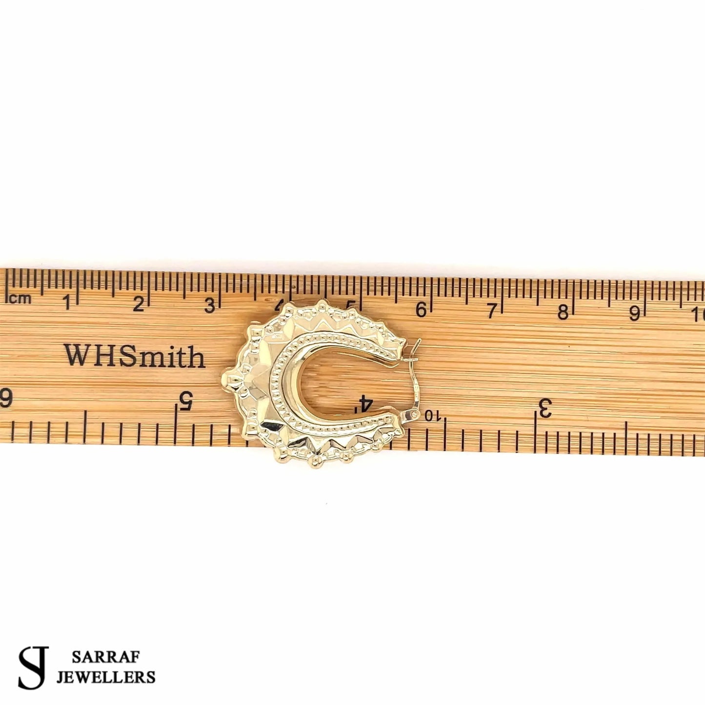 9ct-yellow-gold-oval-victorian-creole-earrings-plain-spike-design-uk-hallmarked-or-shop-online-sarraf-jewellers-uk-5 - Sarraf Jewellers