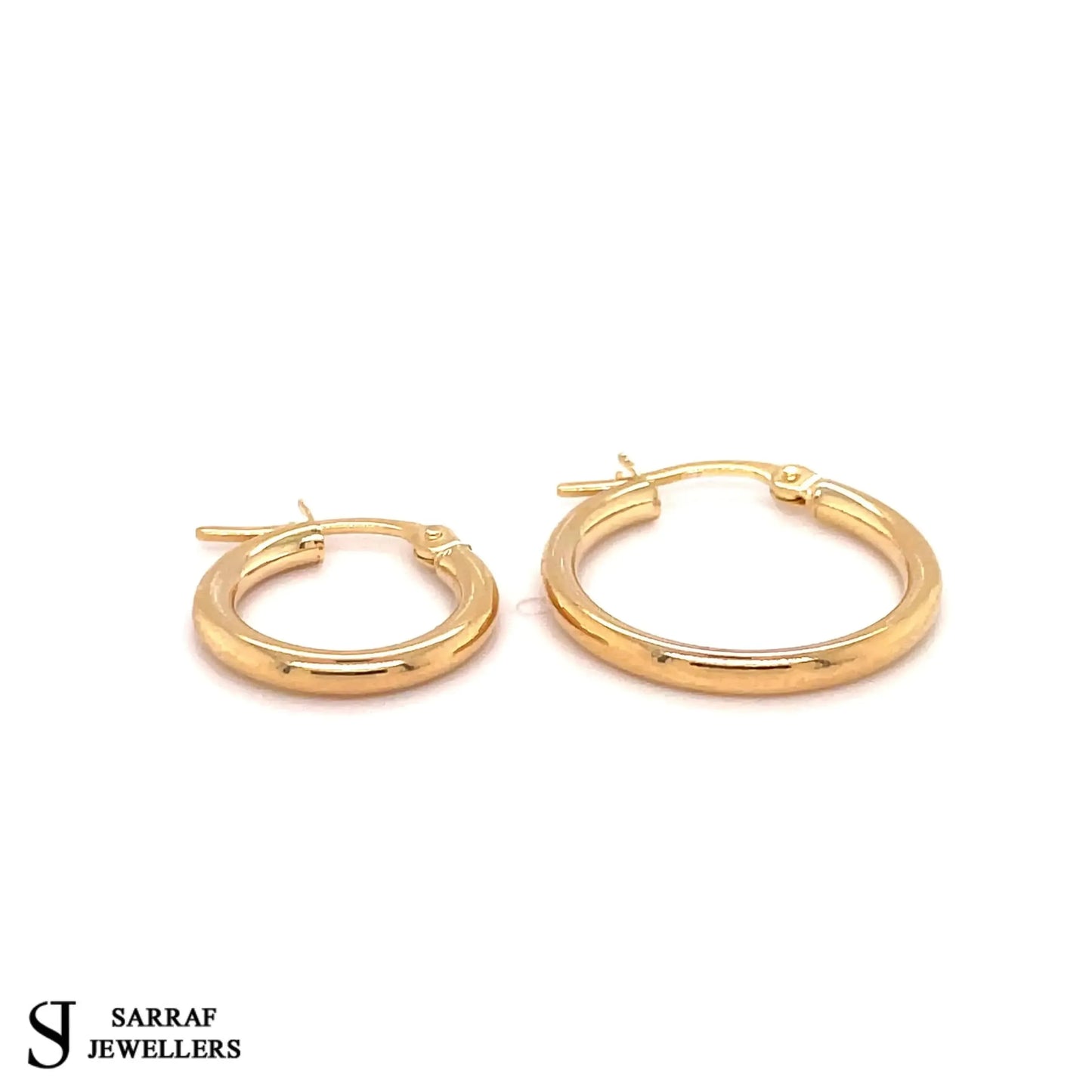 9ct-yellow-gold-plain-hoop-earrings-10mm-15mm-20mm-25mm-30mm-40mm-or-shop-online-sarraf-jewellers-uk-2 - Sarraf Jewellers