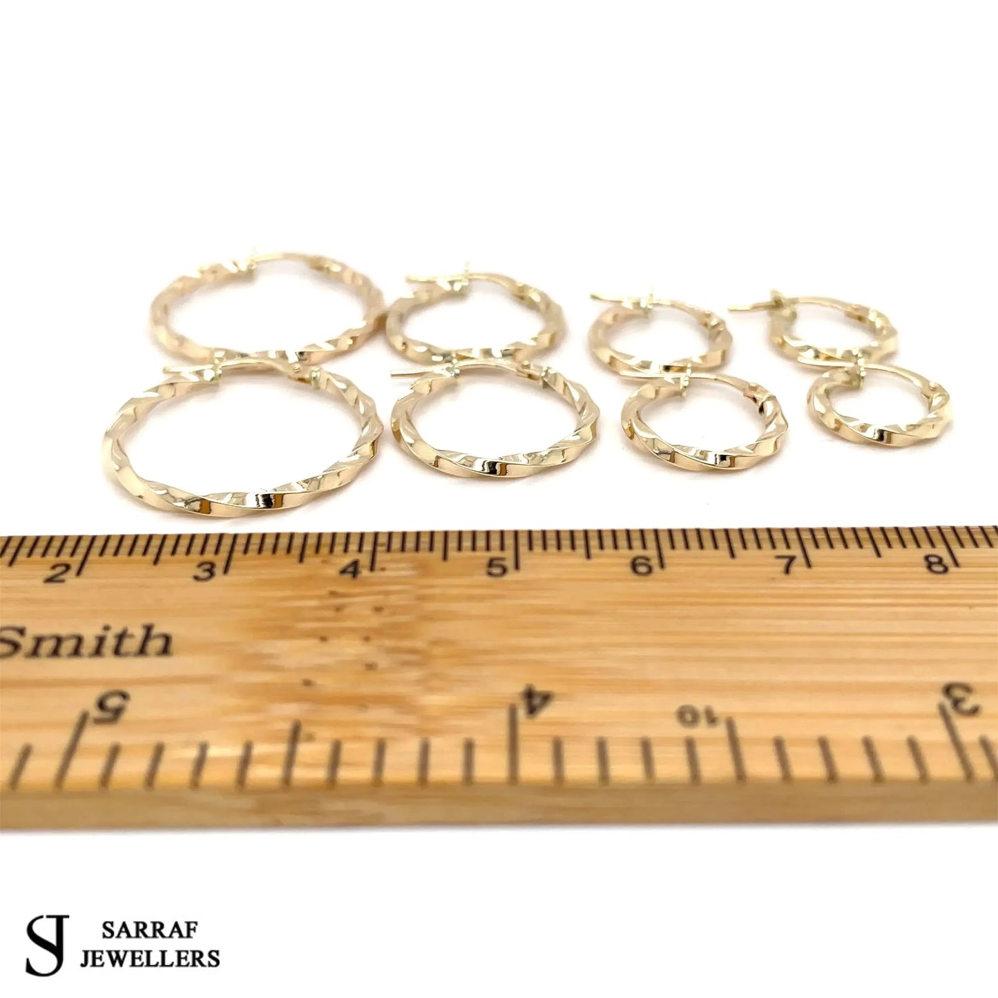9ct-yellow-gold-plain-hoop-twisted-earrings-or-shop-online-sarraf-jewellers-uk-2 - Sarraf Jewellers