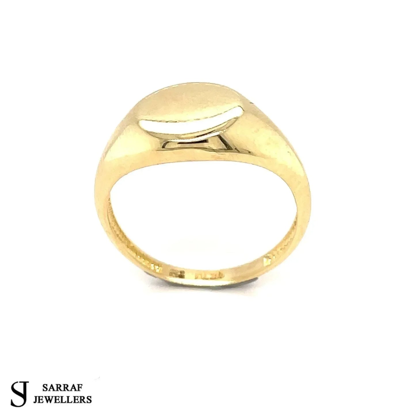 9ct-yellow-gold-round-signet-ring-10mm-uk-hallmarked-or-shop-online-sarraf-jewellers-uk-3 - Sarraf Jewellers