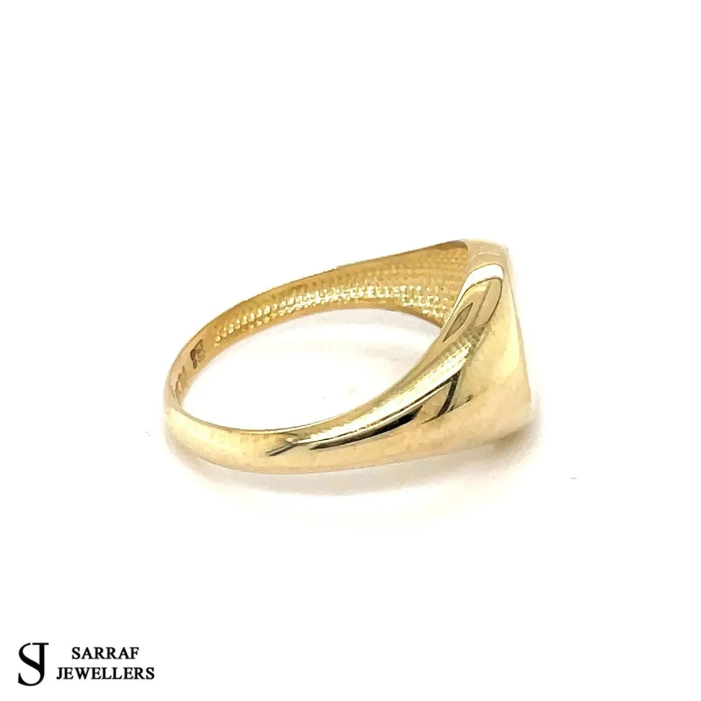9ct-yellow-gold-round-signet-ring-10mm-uk-hallmarked-or-shop-online-sarraf-jewellers-uk-5 - Sarraf Jewellers