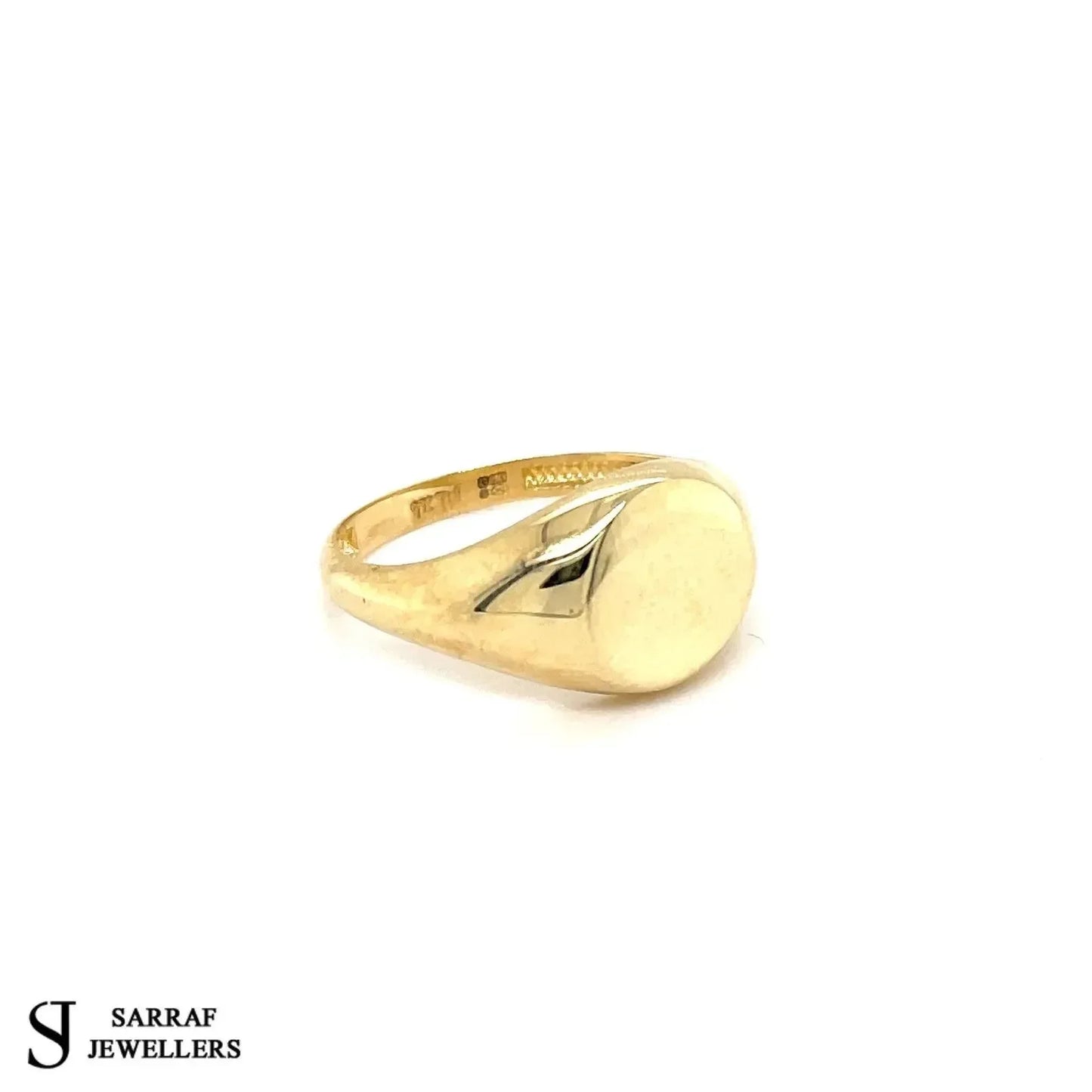 9ct-yellow-gold-round-signet-ring-10mm-uk-hallmarked-or-shop-online-sarraf-jewellers-uk-7 - Sarraf Jewellers