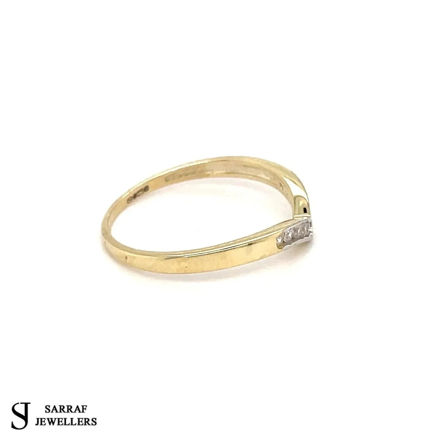 9ct-yellow-gold-wishbone-ring-simulated-diamon-cz-minimalist-design-uk-hallmarked-or-shop-online-sarraf-jewellers-uk-7 - Sarraf Jewellers