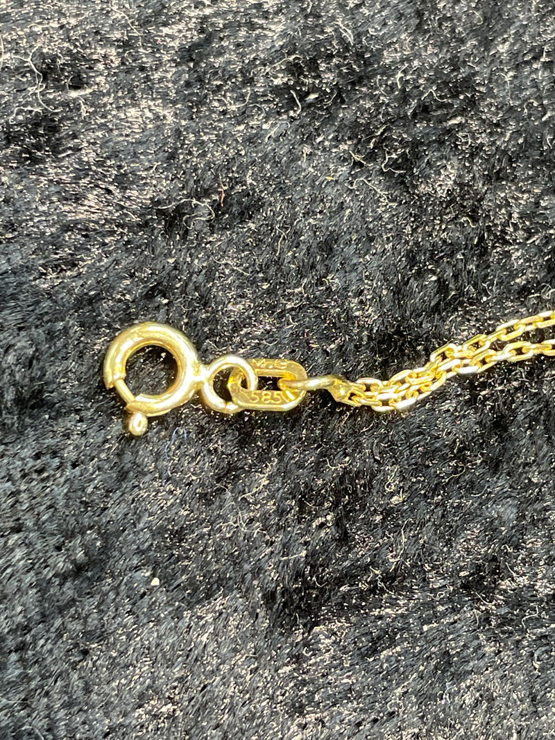 14CT Yellow Gold Ladies CZ Evil Eye Adjustable double Bracelet BRAND NEW - Sarraf Jewellers