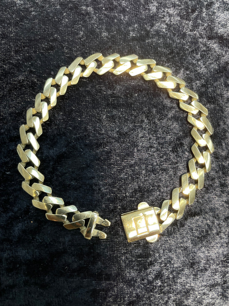 9ct Yellow Gold CHAIN Bracelet UNISEX 375 Hallmarked 11.7gr 7.5" NEW! - Sarraf Jewellers