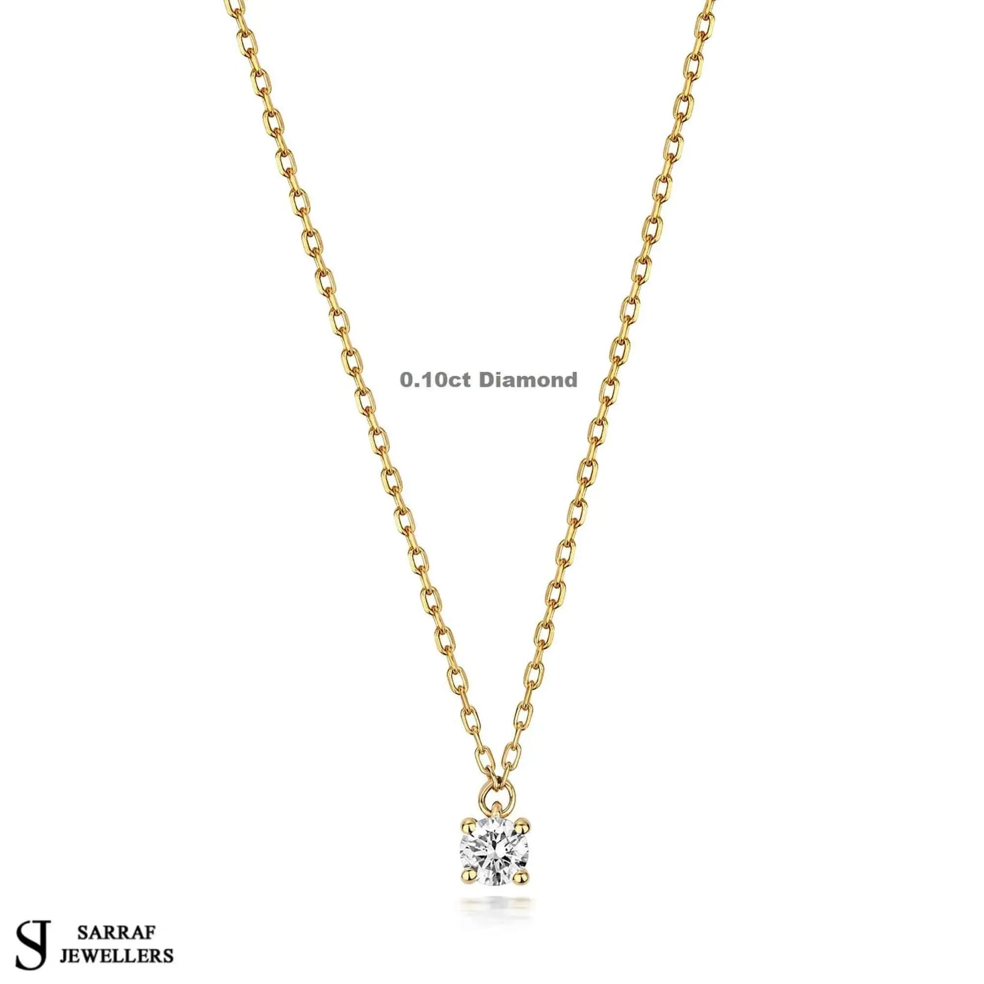 Diamond Necklace For Women 9k Yellow White Gold For Women Attached Diamond On Chain Gifts for Her