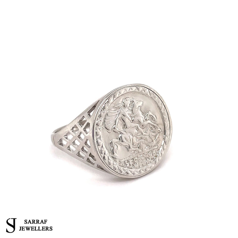 Sterling Silver Sovereign Ring, 925 Sterling Silver Classic St