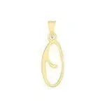 Initial Script Italic 9ct Gold Pendant, Initial Charm, Script Letter Pendant - Sarraf Jewellers