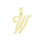 Initial Script Italic 9ct Gold Pendant, Initial Charm, Script Letter Pendant - Sarraf Jewellers