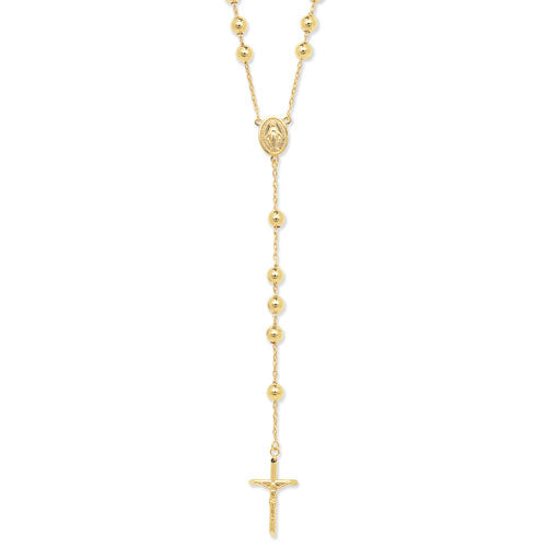 9ct Yellow Gold Rosary Necklet 26 Inches 27.3GR 375 Brand New - Sarraf Jewellers
