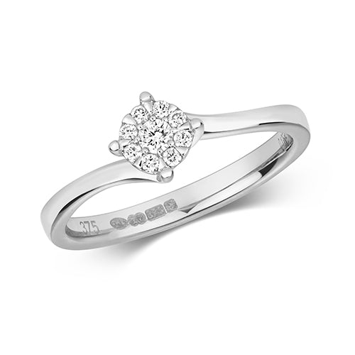 Elevate Your Proposal with Our Stunning Diamond Crossover Ring in White Gold
