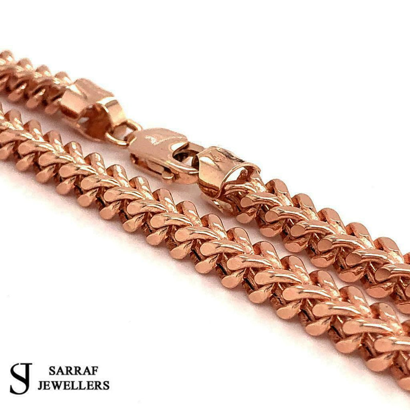 FRANCO KING 9K 9ct Rose Gold Chain Men's Necklace 28" 29.0GR 4.5mm - Sarraf Jewellers