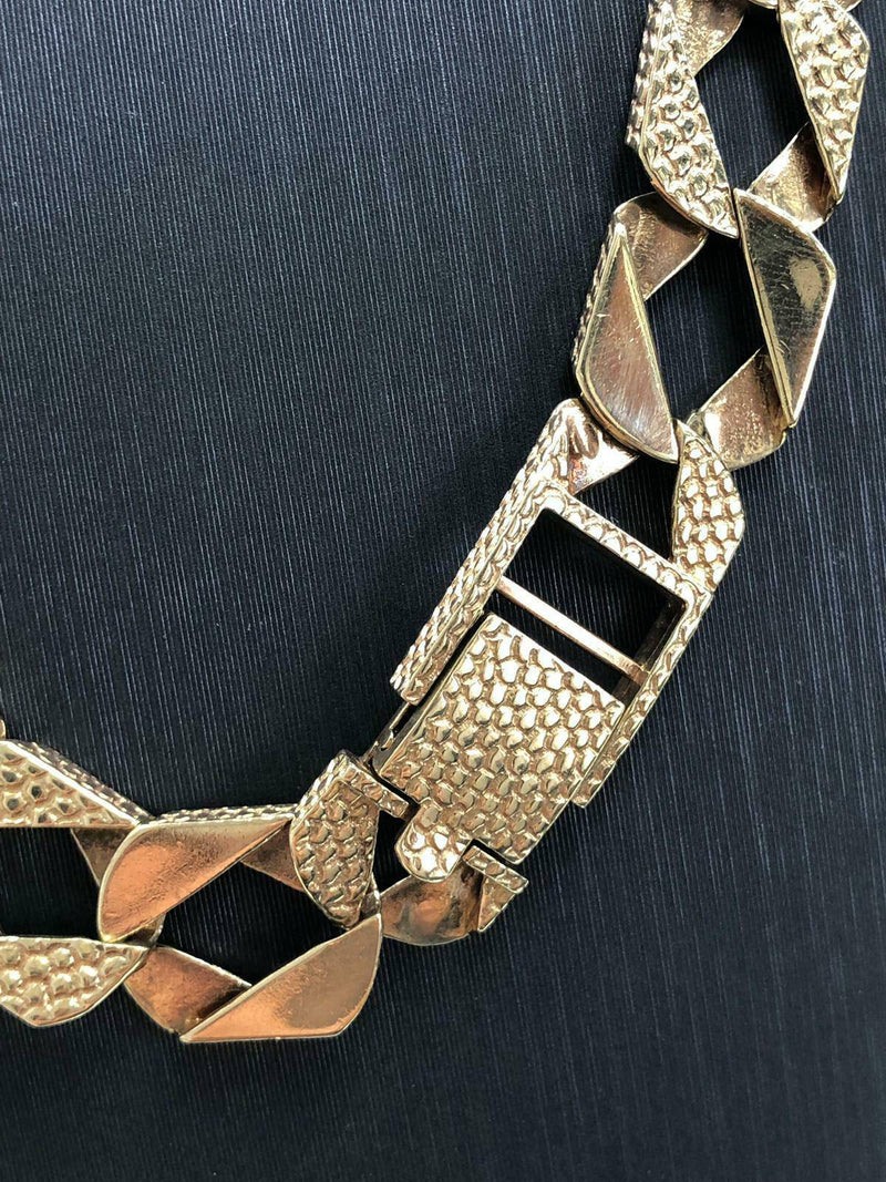 9ct Diamond Cut BOMBE Chain 375 GENUINE GOLD Necklace 22" - 13mm NEW - Sarraf Jewellers